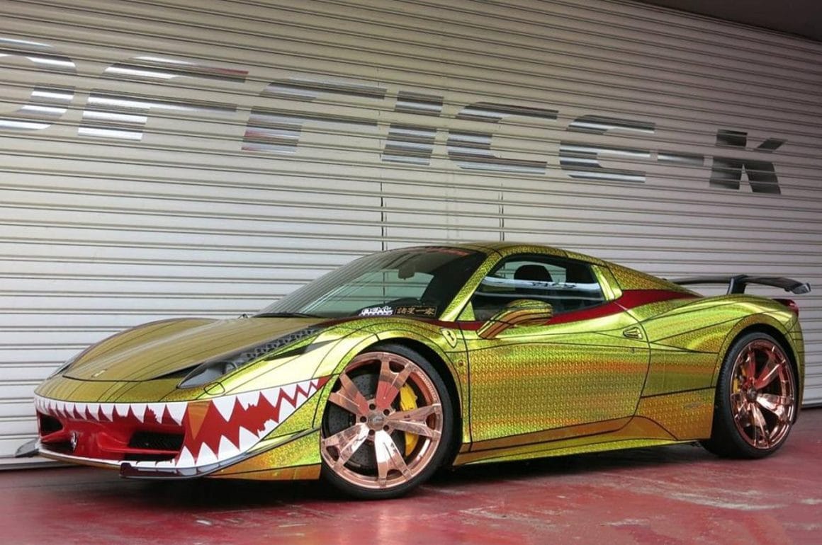 Ferrari 458 Spider Gold